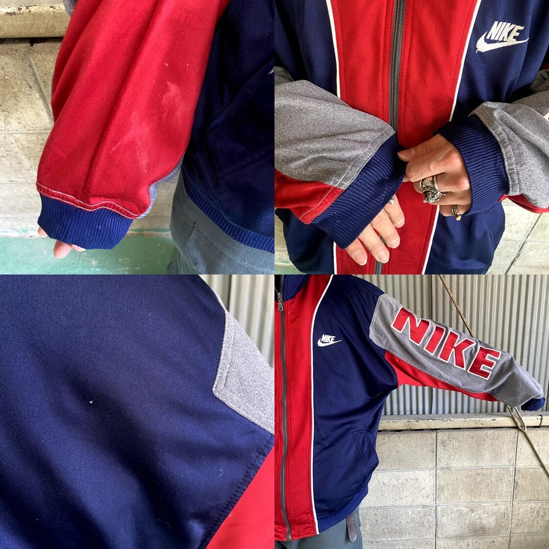 90年代 NIKE ナイキ スウォッシュロゴ刺繍 袖ビッグロゴ トラック 