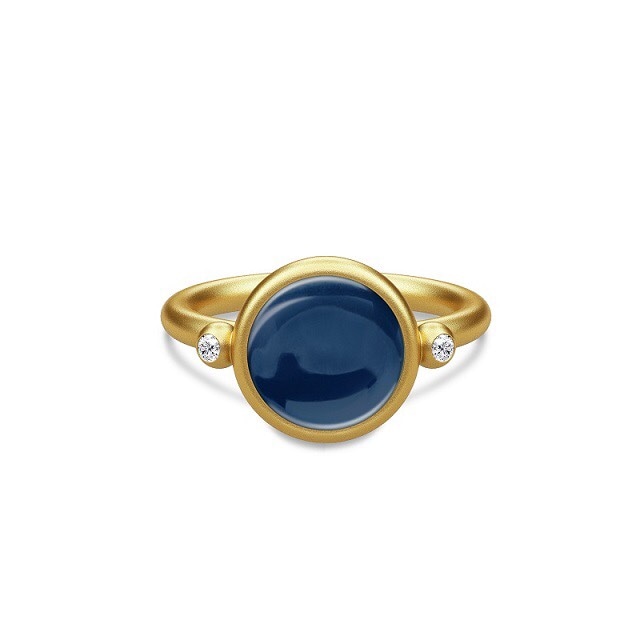 JULIE SANDLAU PRIME RING  BLUE SAPPHIRE CRYSTAL