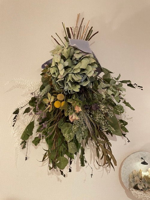 紫陽花＆ユーカリのスワッグ(送料無料)