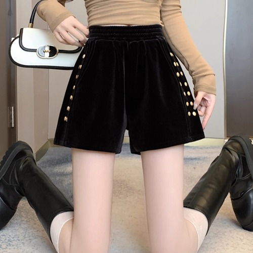 サイドデザインベロアショーパン ・13297