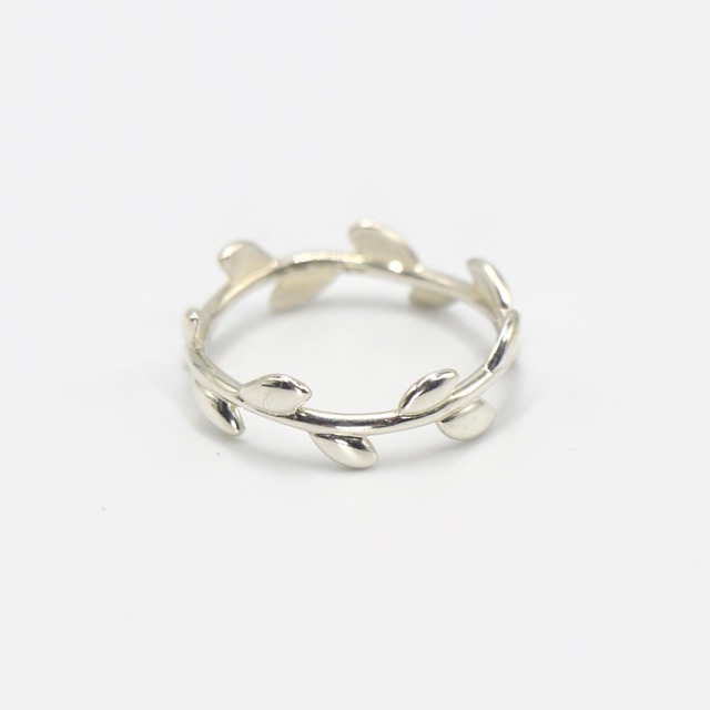 3/21掲載 Tiffany&Co.  約17.5号 オリーブリーフリング シルバー925 ティファニー