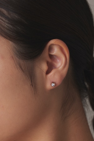 一粒 ジルコニア ピアス MP600