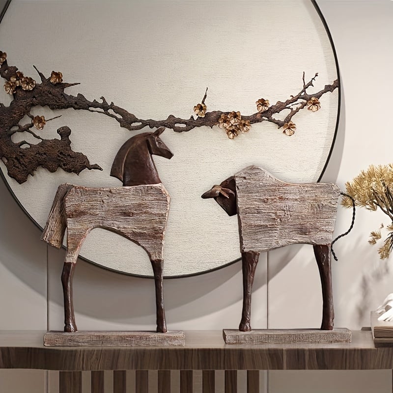 匿名配送　牛　置物　アンティーク　オブジェ　レトロ　動物 楽天市場】牛のオブジェ 置物 抽象アート 北欧 アクセサリー