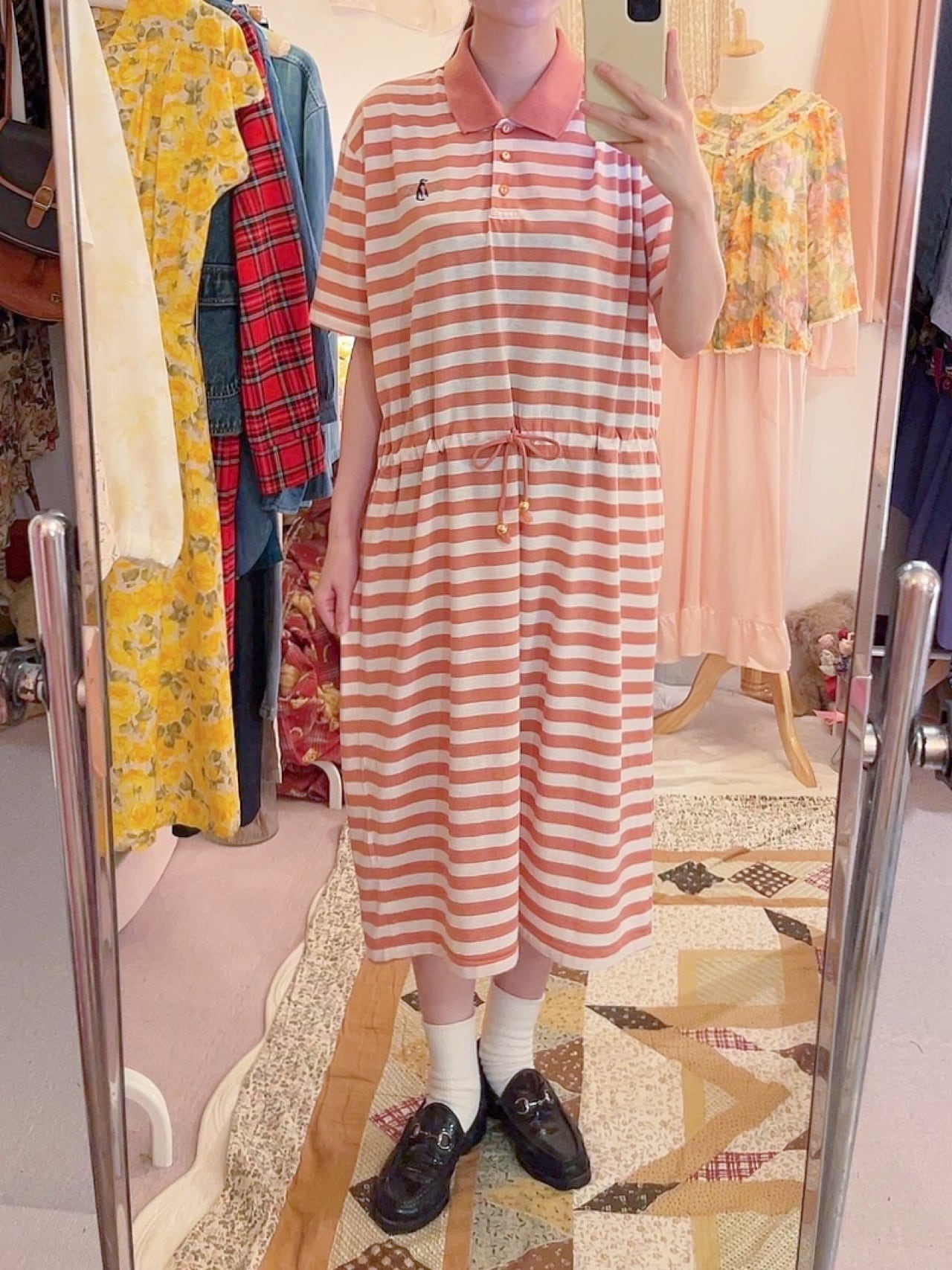 penguin stripe polo one-piece