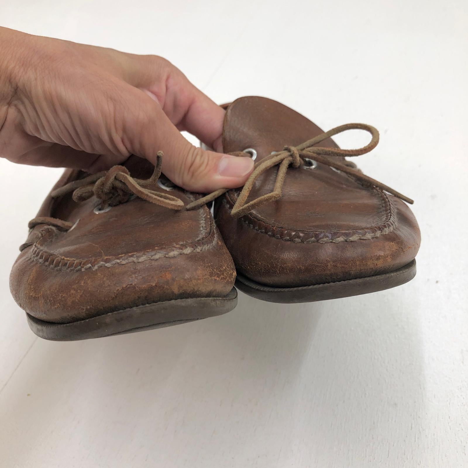 90s llbean デッキシューズ L.L.BEAN エルエルビーン 80- 90年代 あたり レザー モカシン デッキ