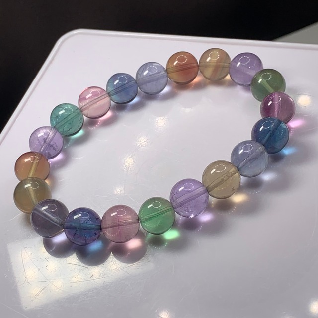 A23.限定品✩レアカラー♪マルチカラーフローライトブレスレット