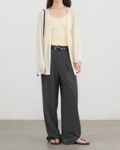 Back ribbon long sleeve cardigan L0138