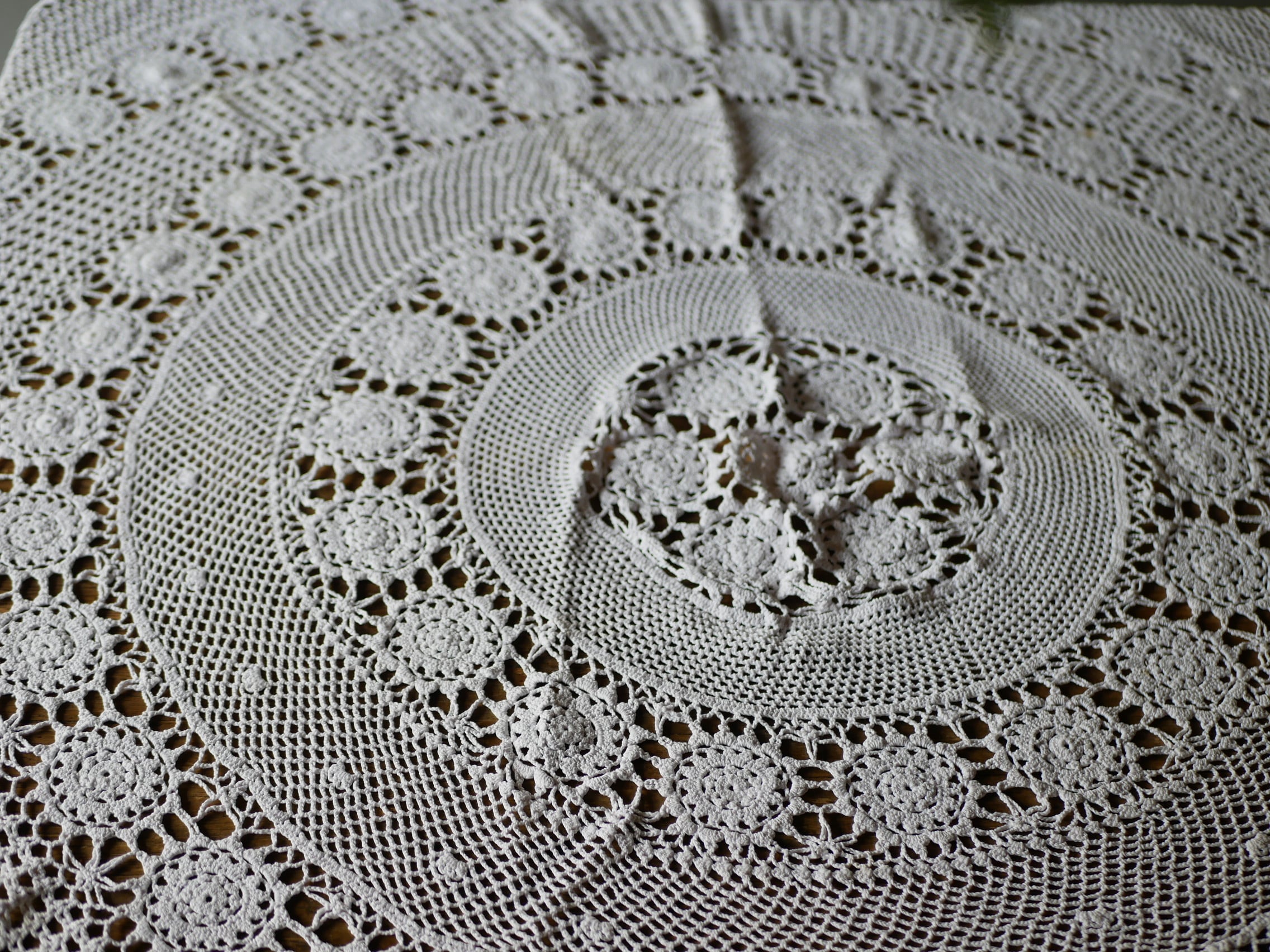 クロッシェレース テーブルクロス フランスブロカント ブロカント