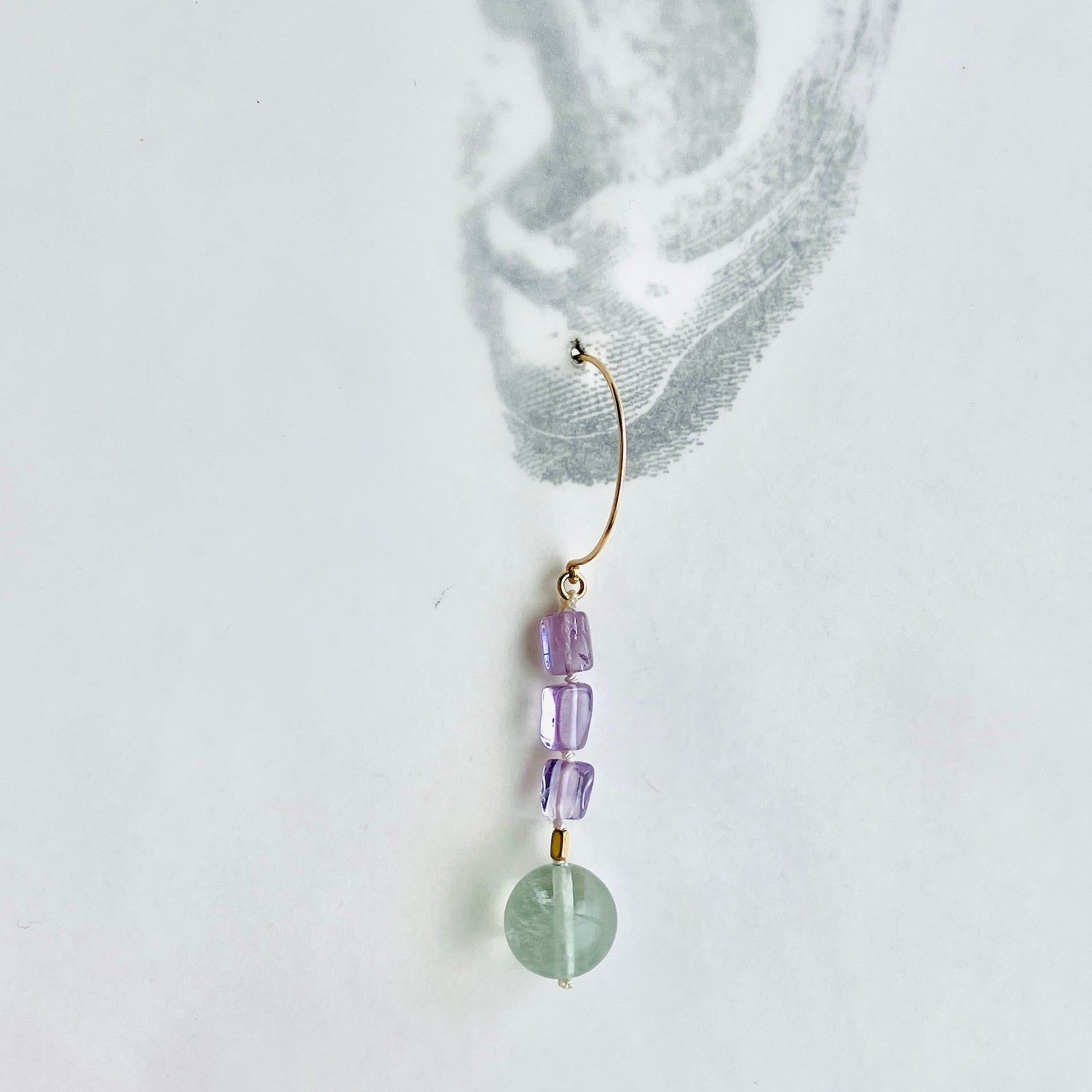 Sherbet 氷菓子 K14gfフックピアス 金具変更可 | simon