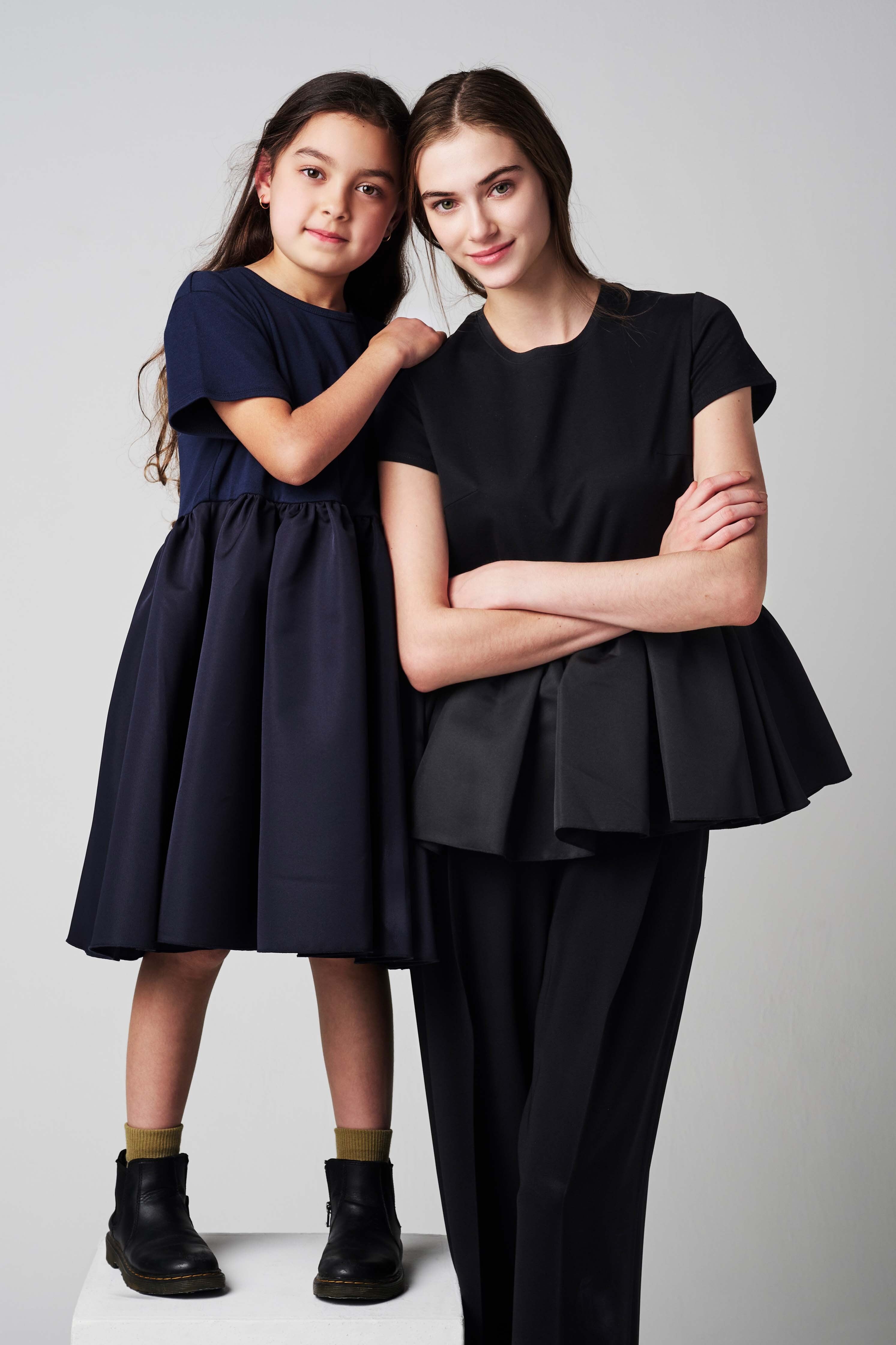 BALLERINA T-DRESS ROYALNAVY 6Y-11Y | AMICA・kids