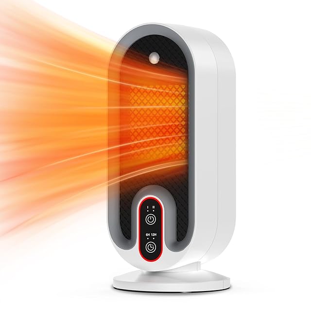 セラミックヒーター 【2025冬新型！冷暖兼用・360°温風・羽根なし