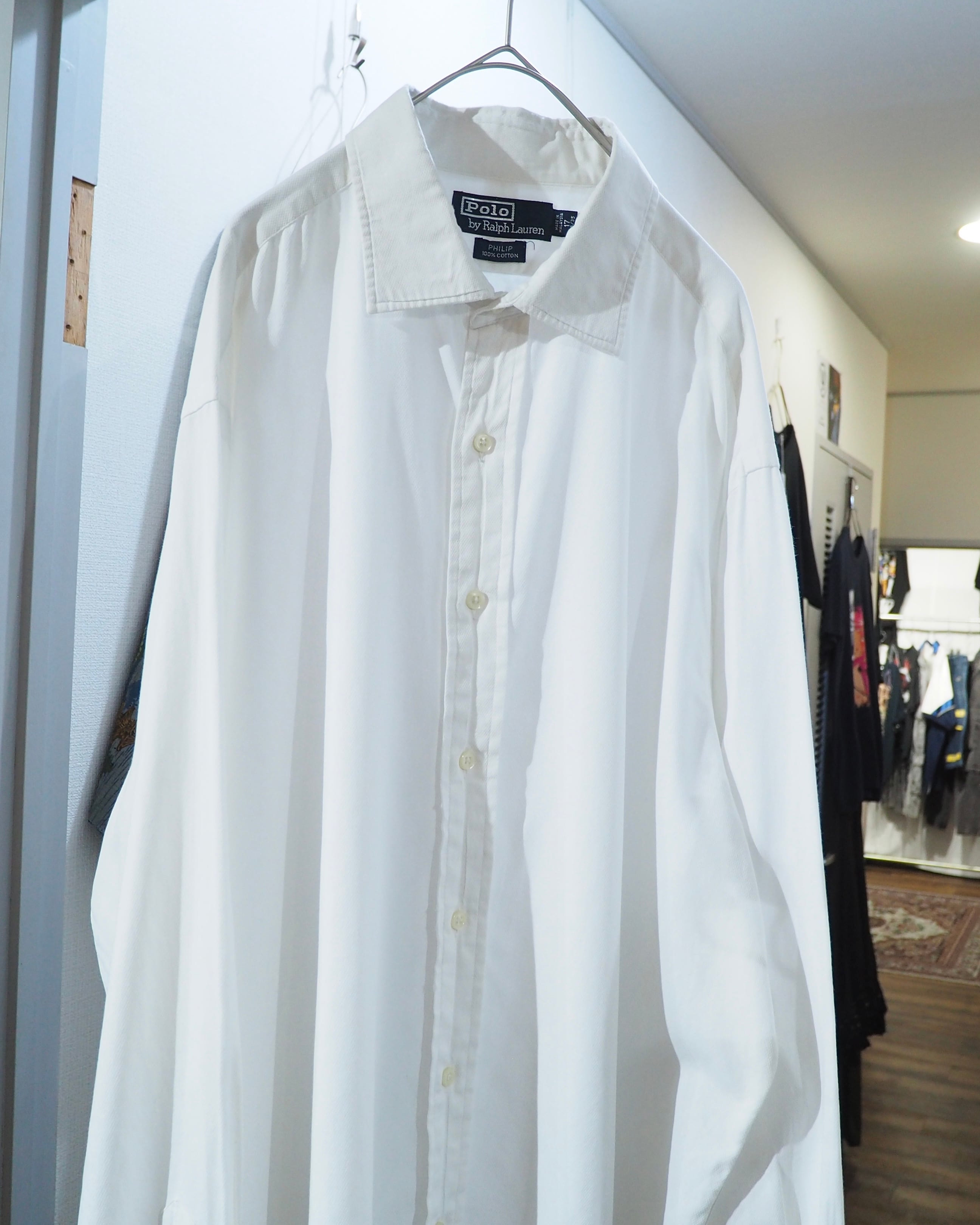" POLO RALPH LAUREN - White pony " Embroidery vintage loose White Dress shirt
