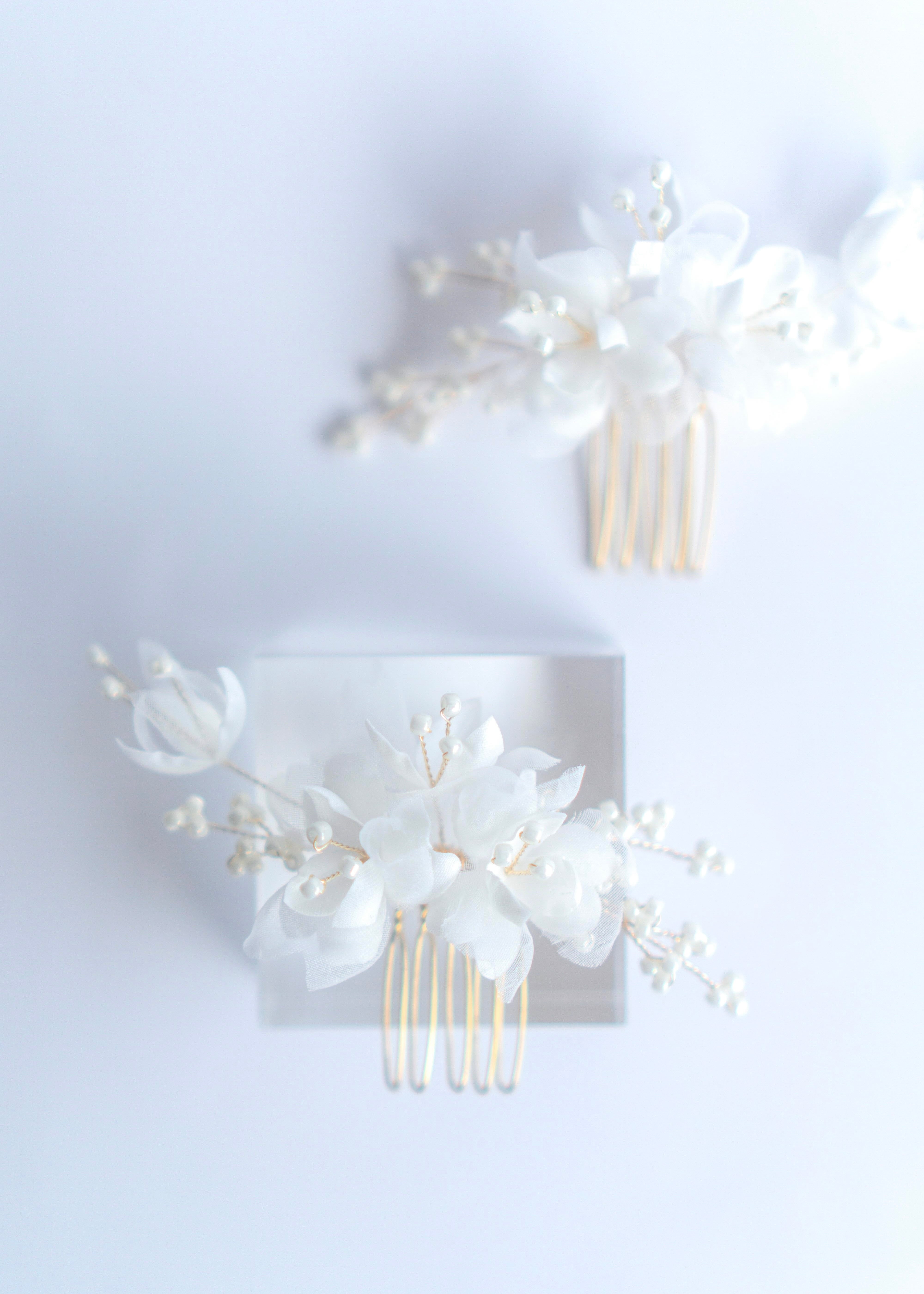 Julia］half twin flower comb set | Arote Wedding (アローテ