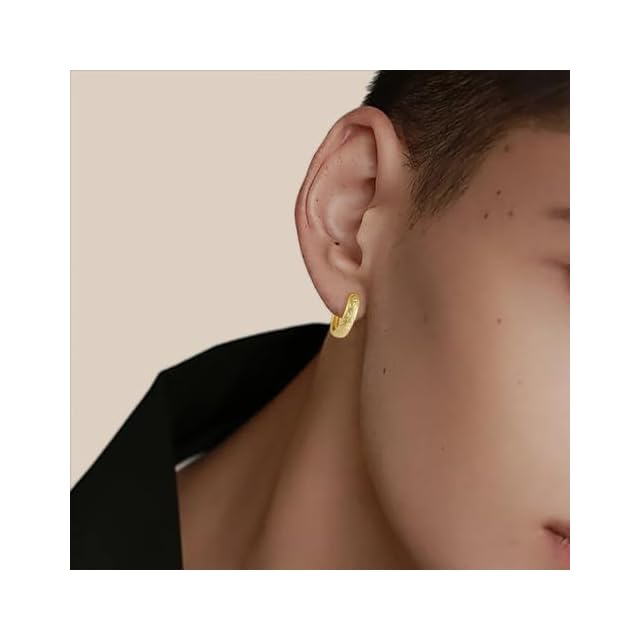KRKC&CO フープピアス ハワイアンジュエリー メンズピアス 15mm 波