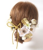 成人式　ウエディング　ゴールド×ホワイト