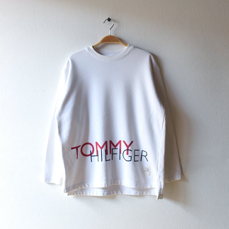 90S トミーヒルフィガー トレーナー スウェット デカロゴ メンズS TOMMY HILFIGER ヴィンテージ @CF0020