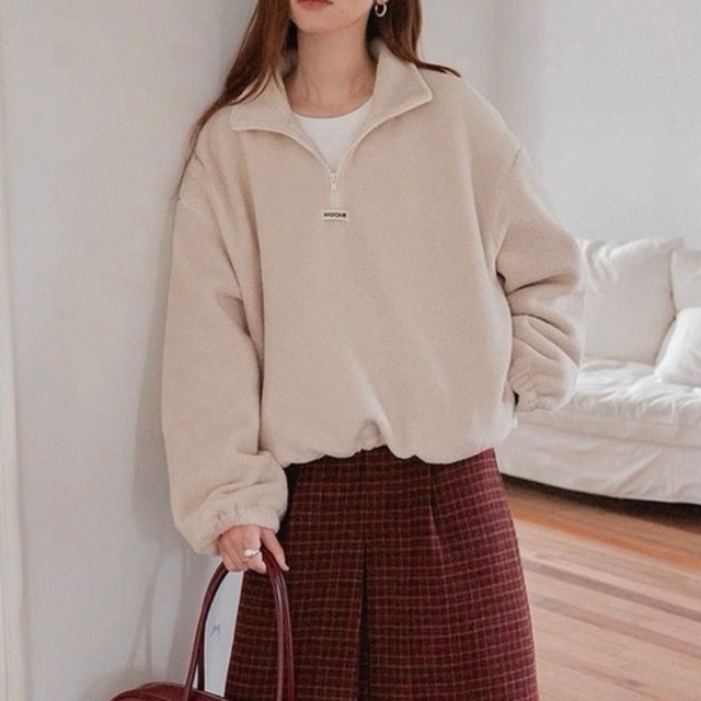 ハーフジップ プルオーバー トップス　◆３col　SA9861