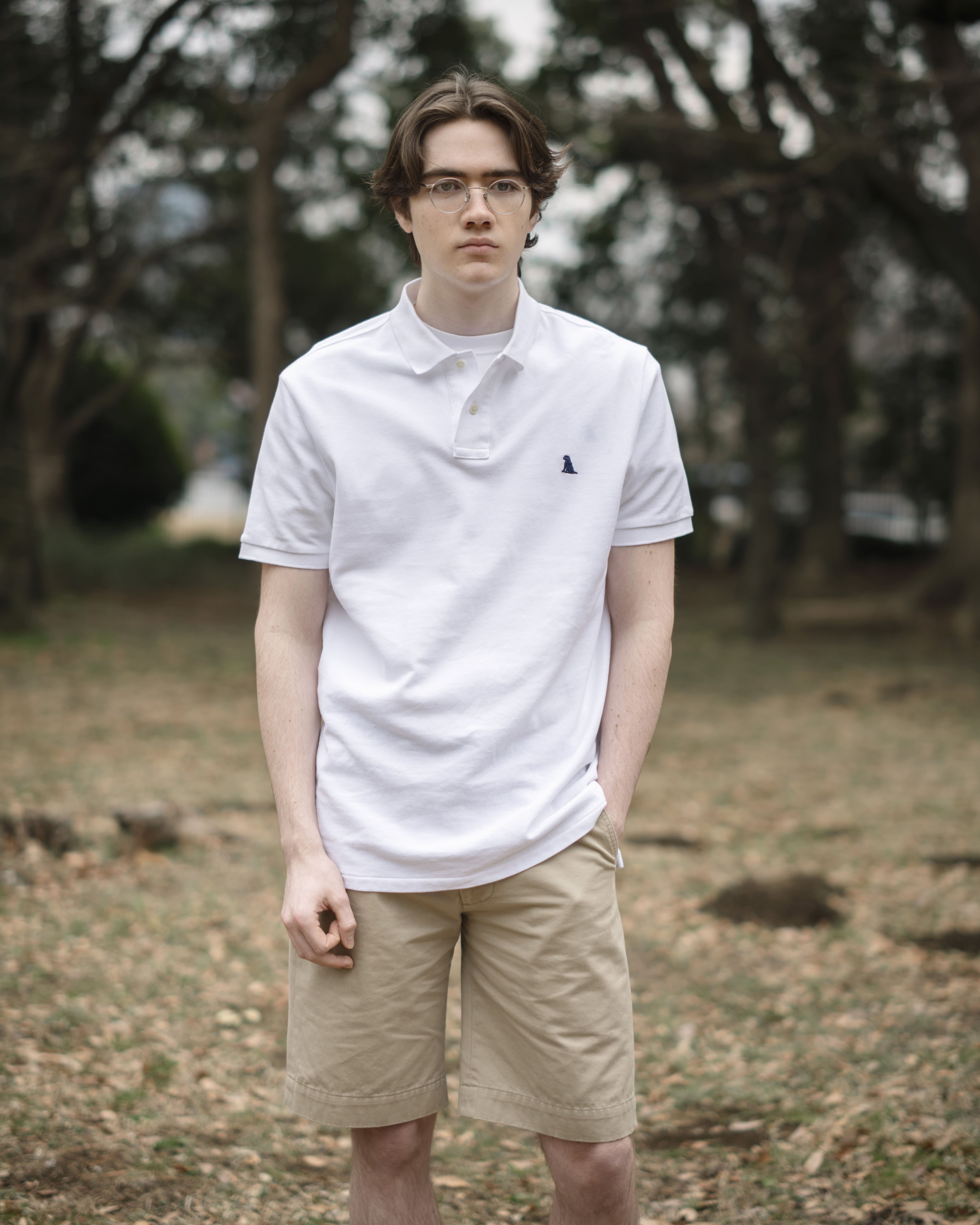HACHI. LOGO POLO SHIRT - WHITE - | HACHI.THE SHIBUTORA FACTORY