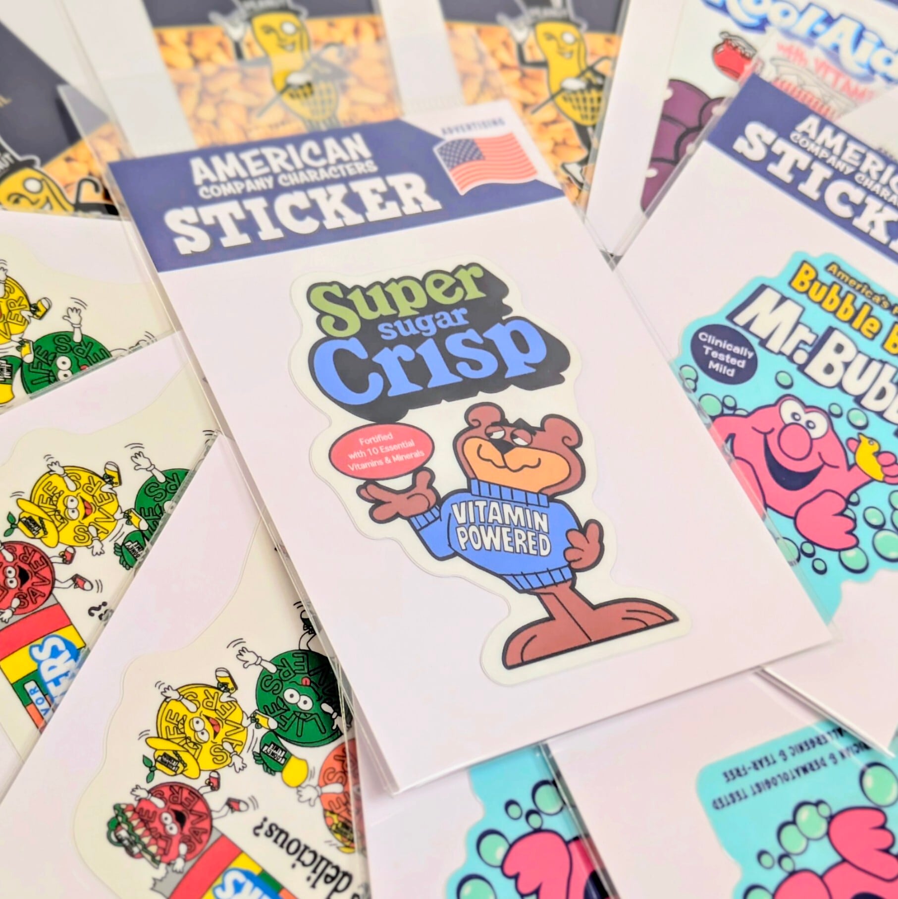 送料無料!【 Super Sugar Crisp / シュガーベア / シリアル 】American Company Characters STICKER / ステッカー〚アメリカン雑貨 アメトイ〛