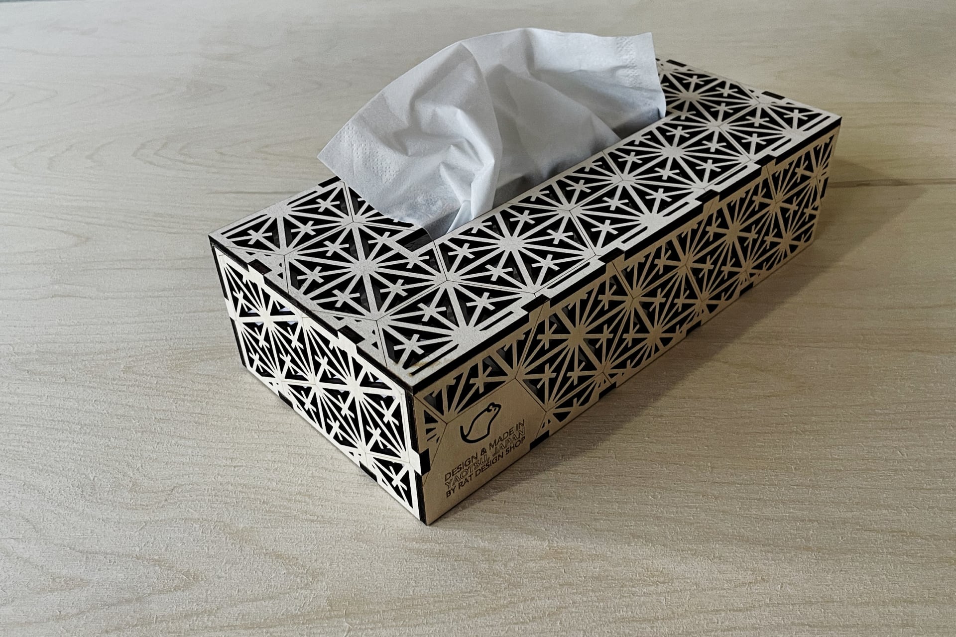 組子風ティッシュボックス / Kumiko Tissue Box | RAT Design Shop
