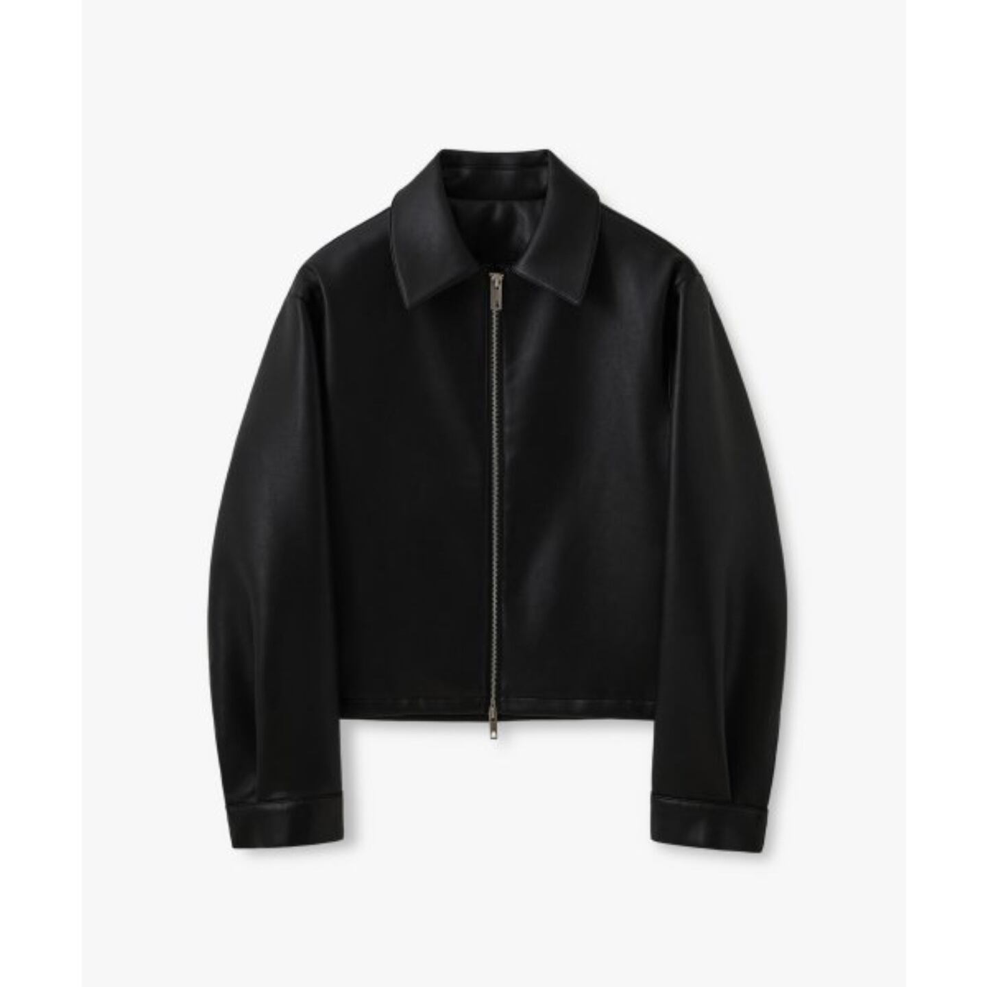 LAFUDGE FOR WOMAN] Buffing leather minimal blouson_Black 正規品 