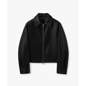 [LAFUDGE FOR WOMAN] Buffing leather minimal blouson_Black 正規品 韓国ブランド 韓国代行 韓国通販 韓国ファッション ジャケット