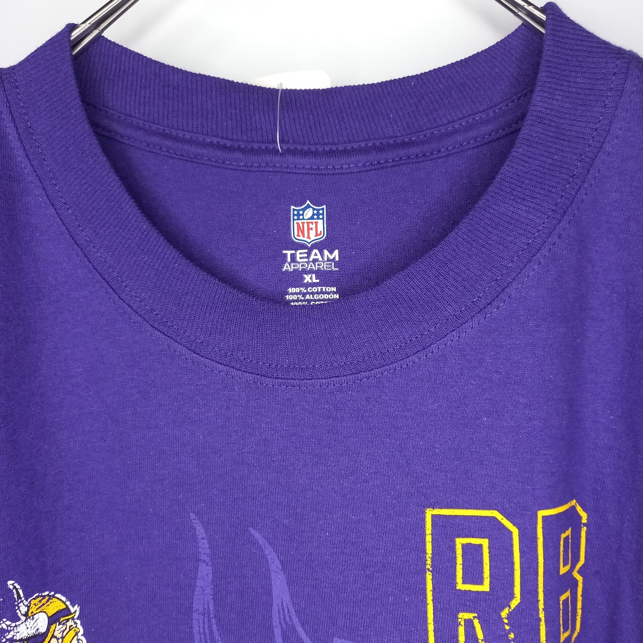 NFL　フットボール　Tシャツ　半袖　チームアパレル　バイキングス　紫　XL