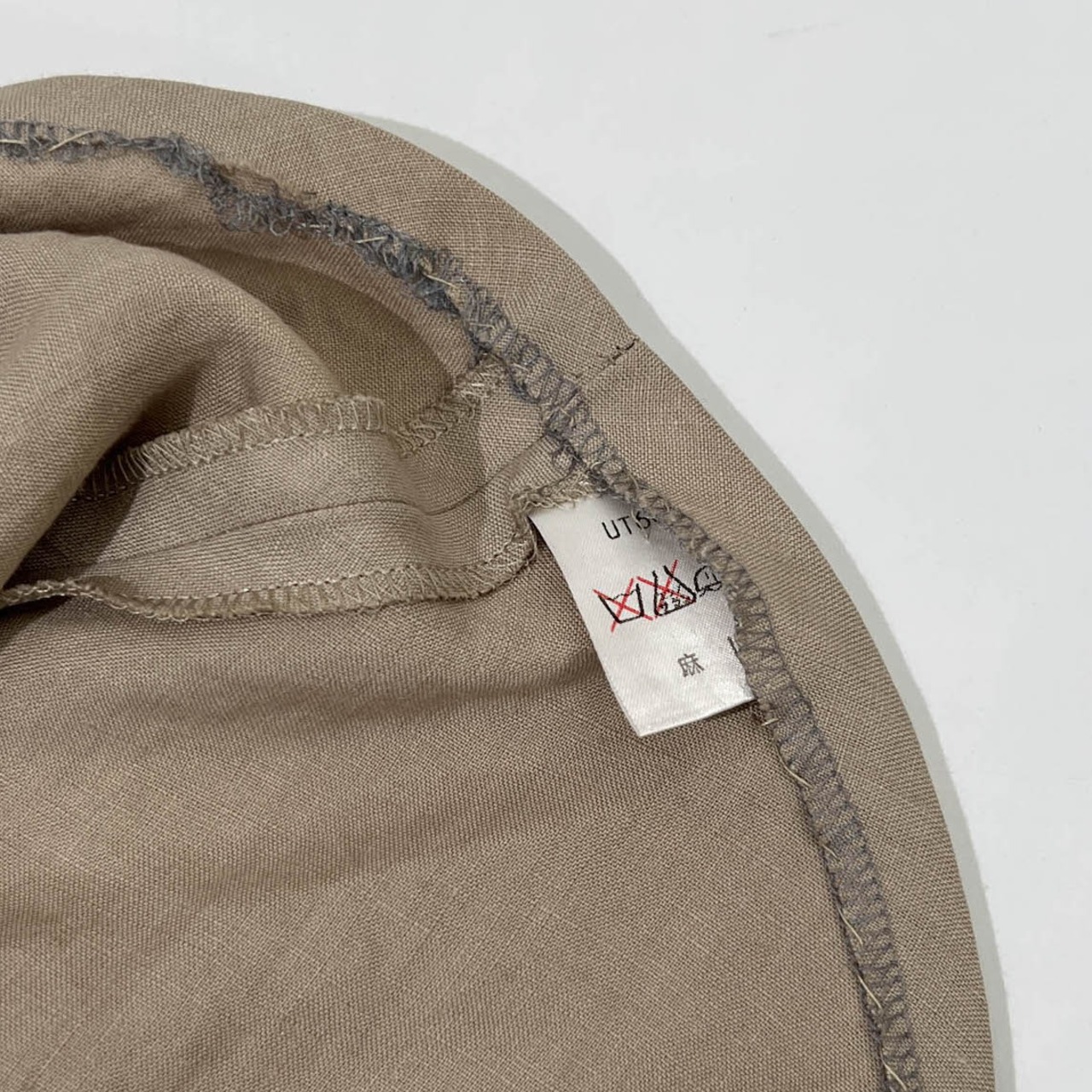 allegri アレグリ リネン100% ノースリーブ ロングワンピース カーキベージュ