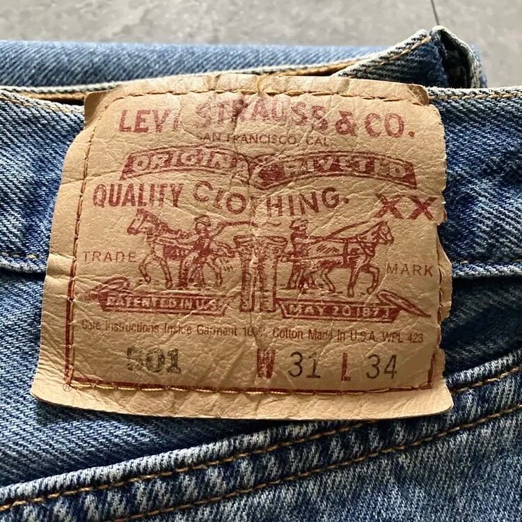 W31 L34】90's US.Levis 501 リーバイス エルパソ工場(524) ボタン裏
