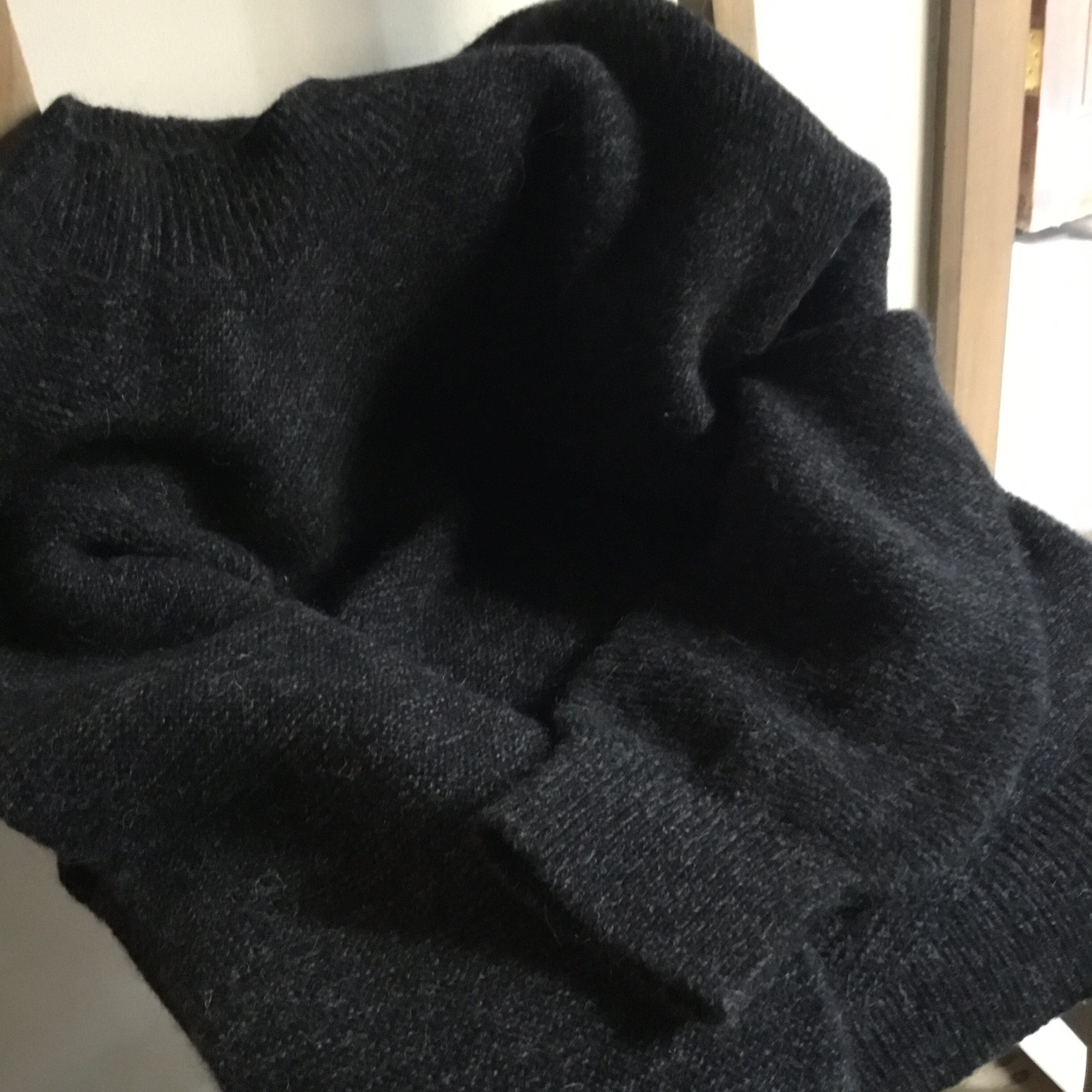 MITTAN KN-32 アルパカウールセーター 黒杢 alpaca wool sweater black
