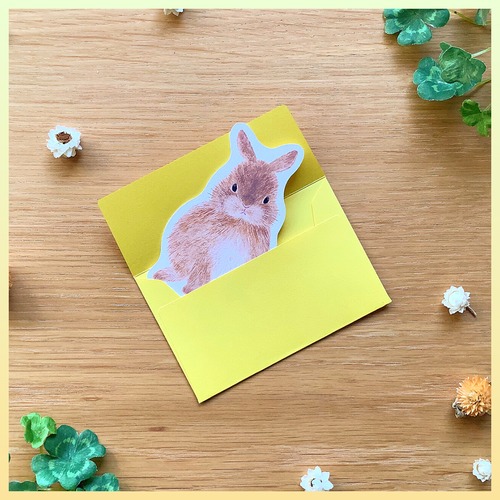 ミニカード　春のうさぎさん