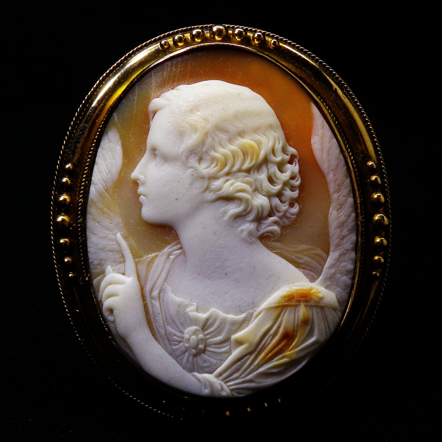 アンティーク(推定19世紀末期) 訳あり名品 ”受胎告知”