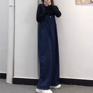 デニム 韓国 緩いレトロ サロペット オーバーオール オールインワン デニム パンツ スカート 秋冬 大きいサイズ 大人 カジュアル ゆったり デニム 低身長 コーデ レディース 着こなし きれいめ おしゃれ かわいい 30代 40代 50代 AI-025KMY