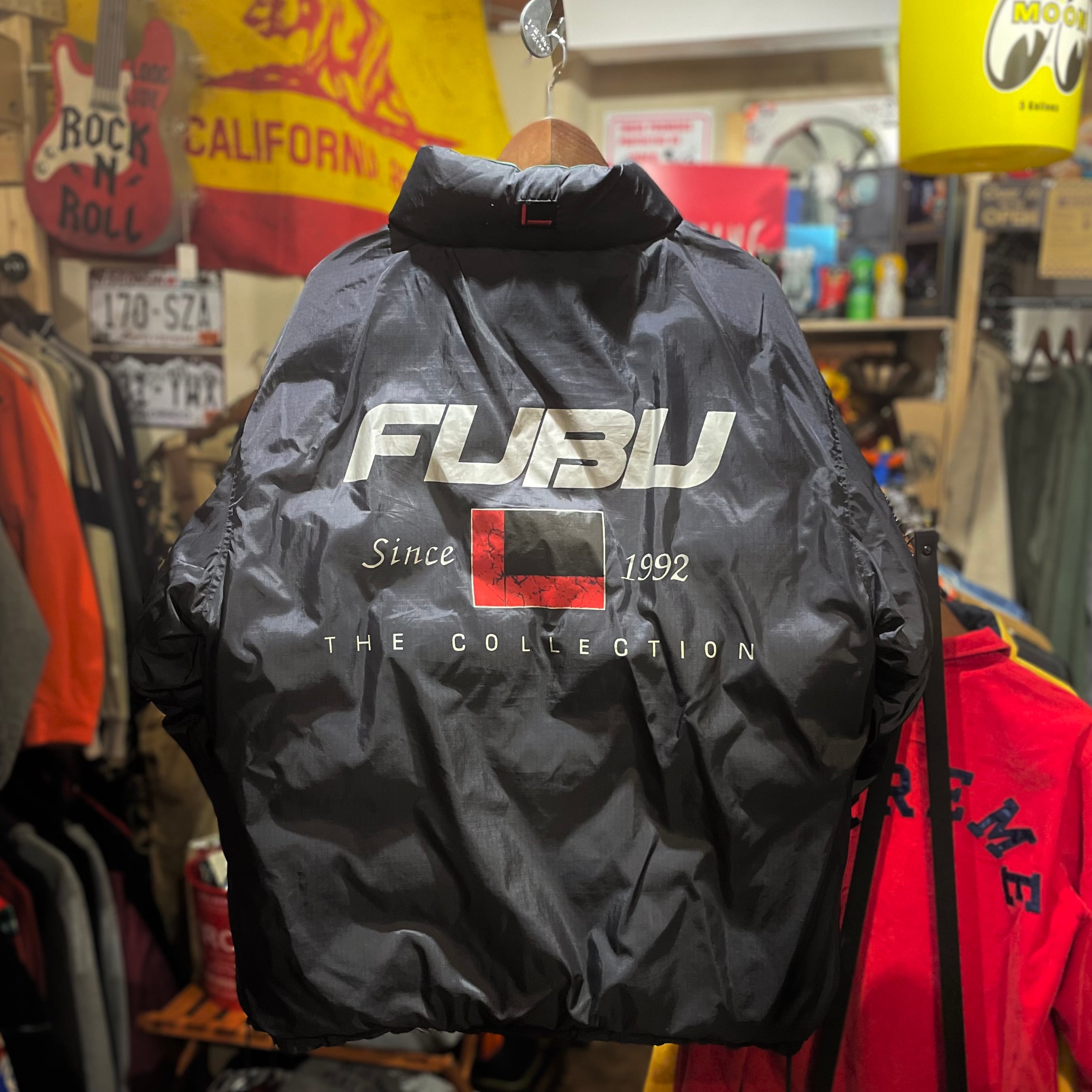 90s FUBU フブ リバーシブル オーバーサイズ ダウンジャケット