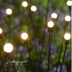 屋外 中庭 ガーデン ソーラーパネル ホタル 球状 グランドランプ 芝生 装飾風景 暖色 10個セット おしゃれ