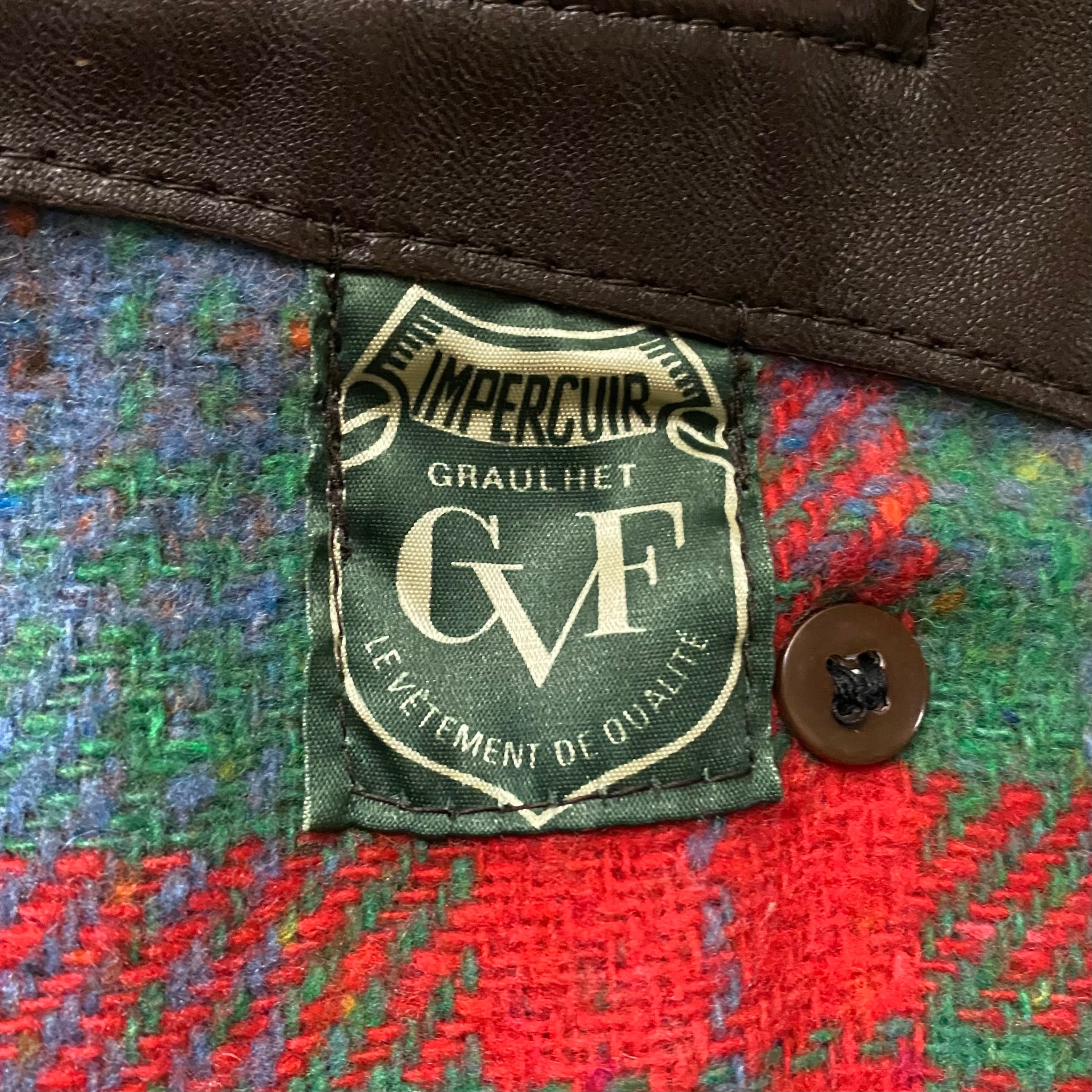 vintage 1960's French GVF brown leather jacket “corbusier jacket