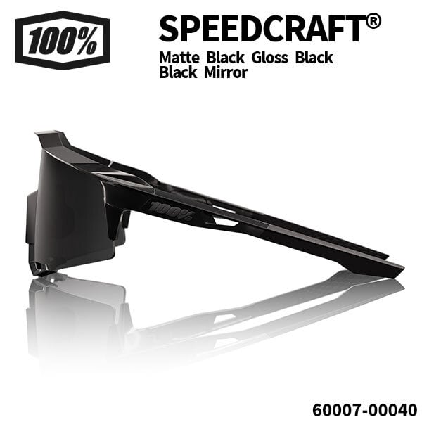 100% SPEEDCRAFT サングラス マットブラック 100%ワンハンドレッド SPEEDCRAFT 60007-00040 | ミツウマスポーツ