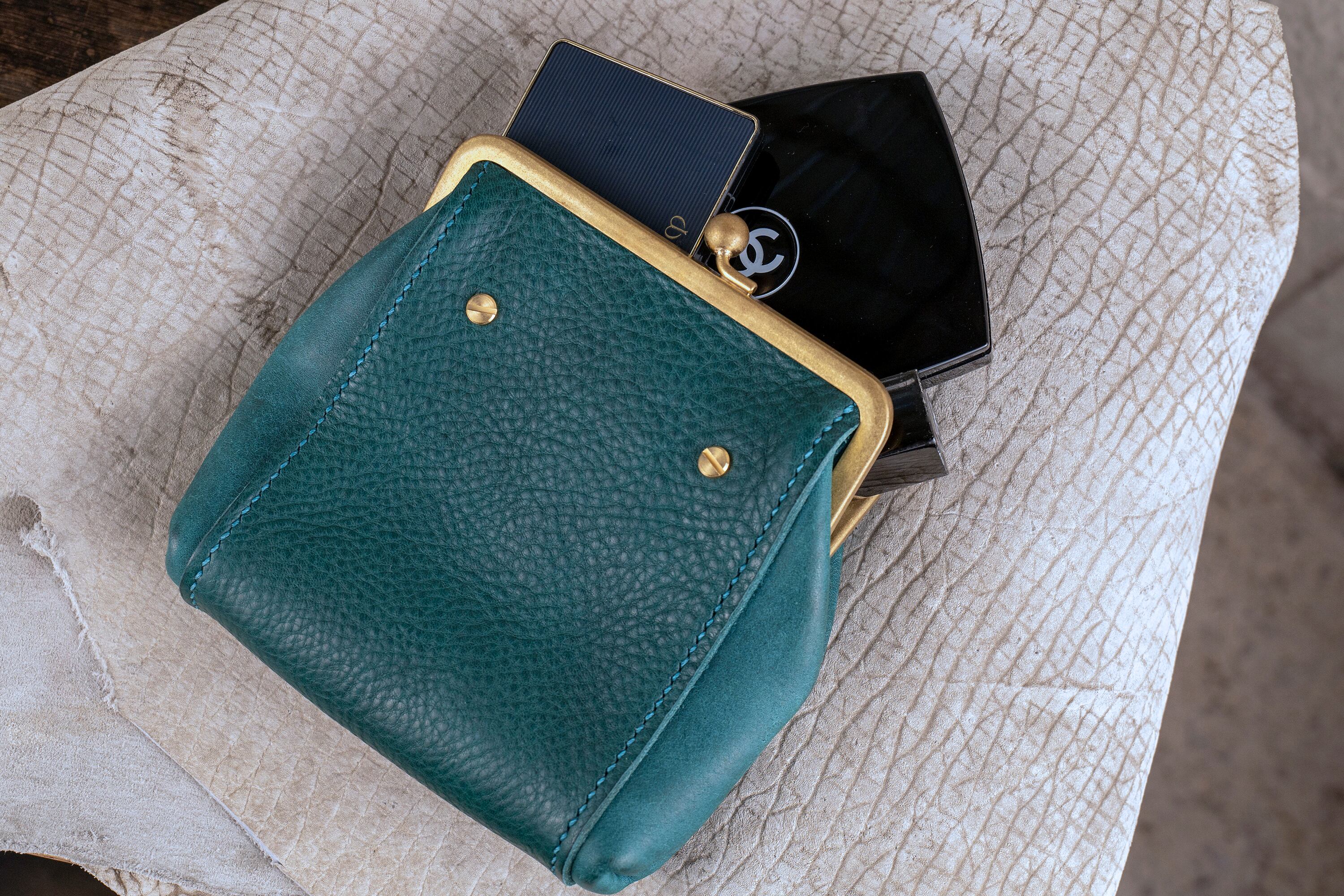 soul;solid】Brass clasp ポーチ ぷっくりマチ Minerva Box(Ortensia