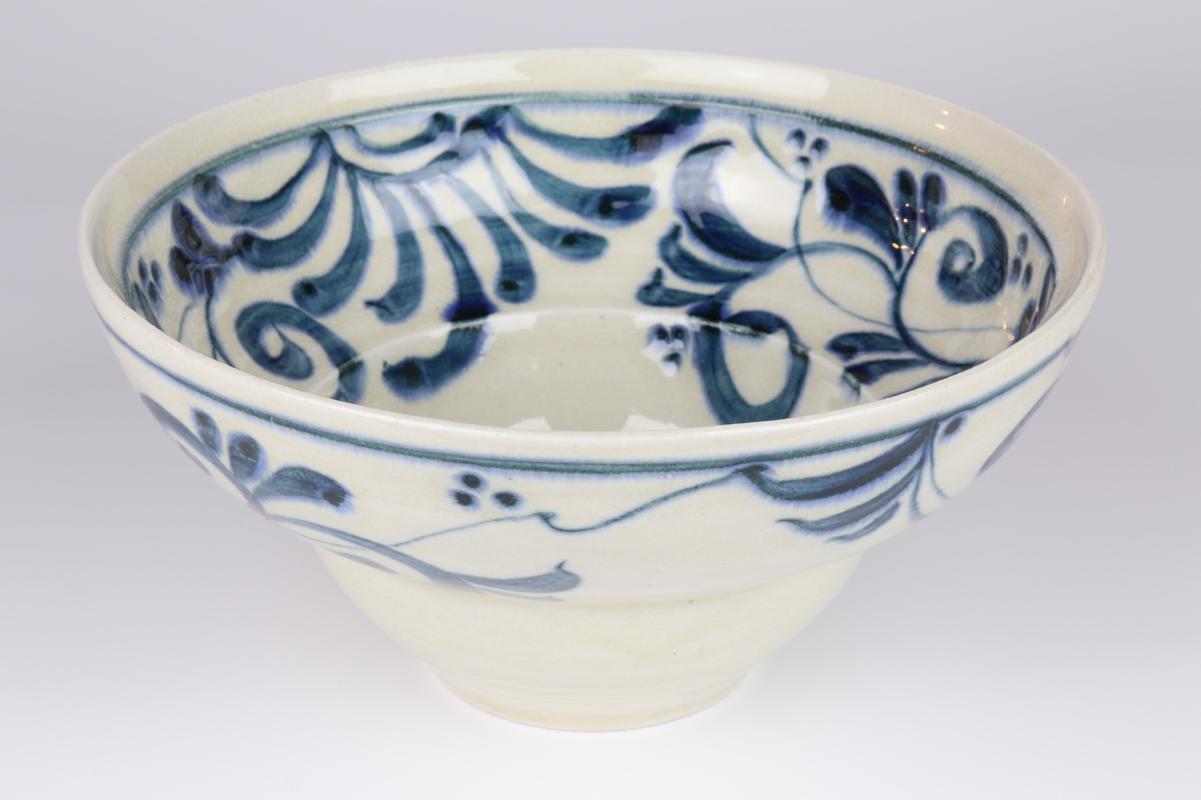 安南 ワイドリム鉢小 ツル唐草【B級品 特価】