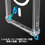 Hy+ AQUOS R10 AQUOS R9 ケース SH-51F / A501SH / SH-M31 / SH-51E / SH-M28 対応 MagSafe ケース 耐衝撃 クリア ハイブリッド 背面ポリカーボネート 側面TPU 薄型 軽量 ショルダーストラップ対応 取り外し可能パーツ付き 透明クリア