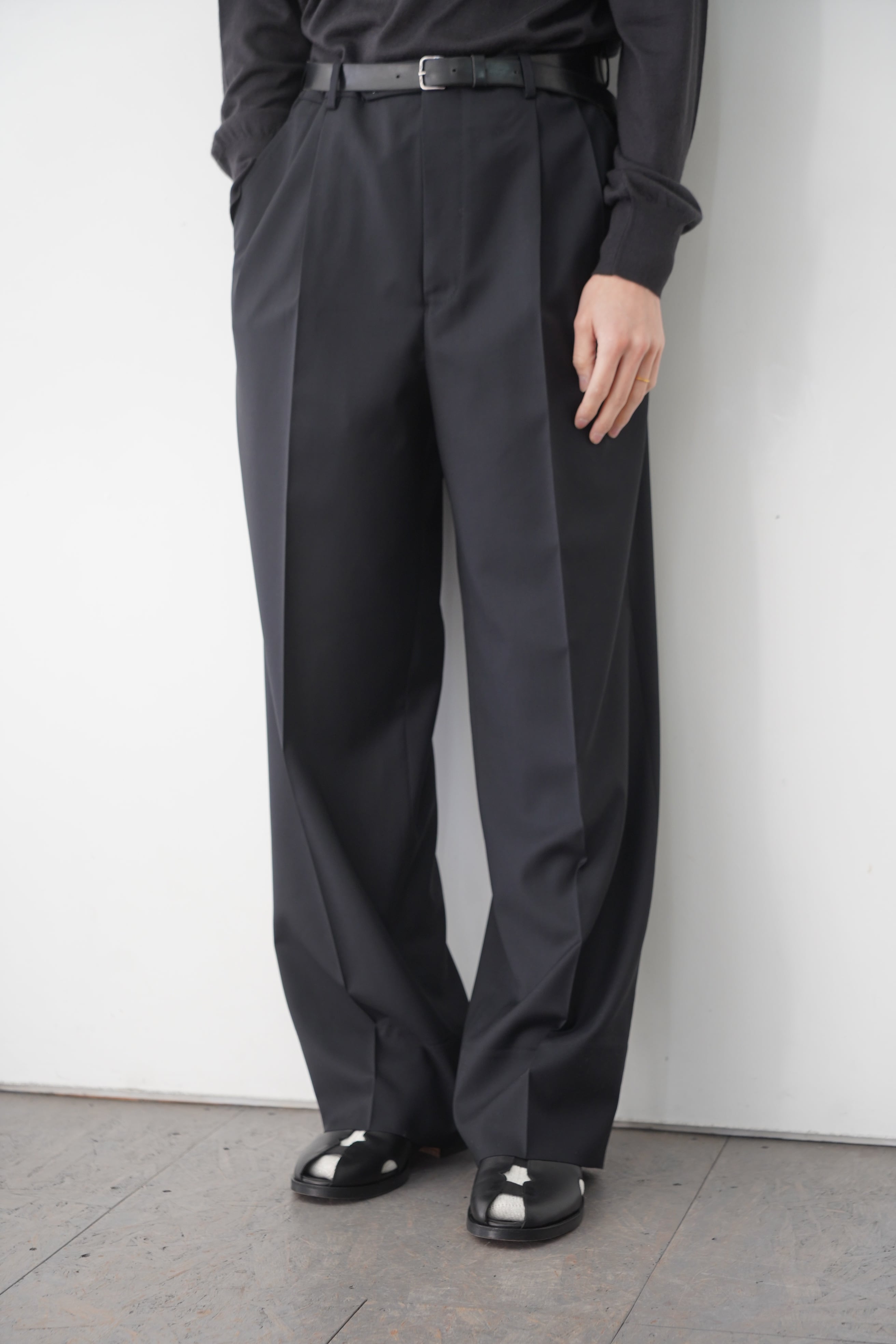 MAATEE & SONS × LiNN EX . 俺たちのスラックス MAATEE&SONS / EX.俺たちのスラックス WOOL SILK(BLACK) | LiNN
