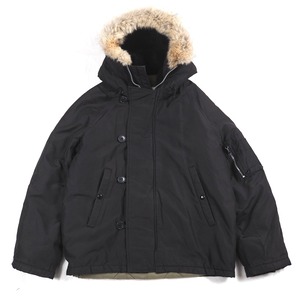 SPIEWAK N-2B real fur nylon flight jacket 38 USA製 / Black