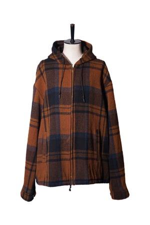 1970’s Sears zip-up check wool hoodie