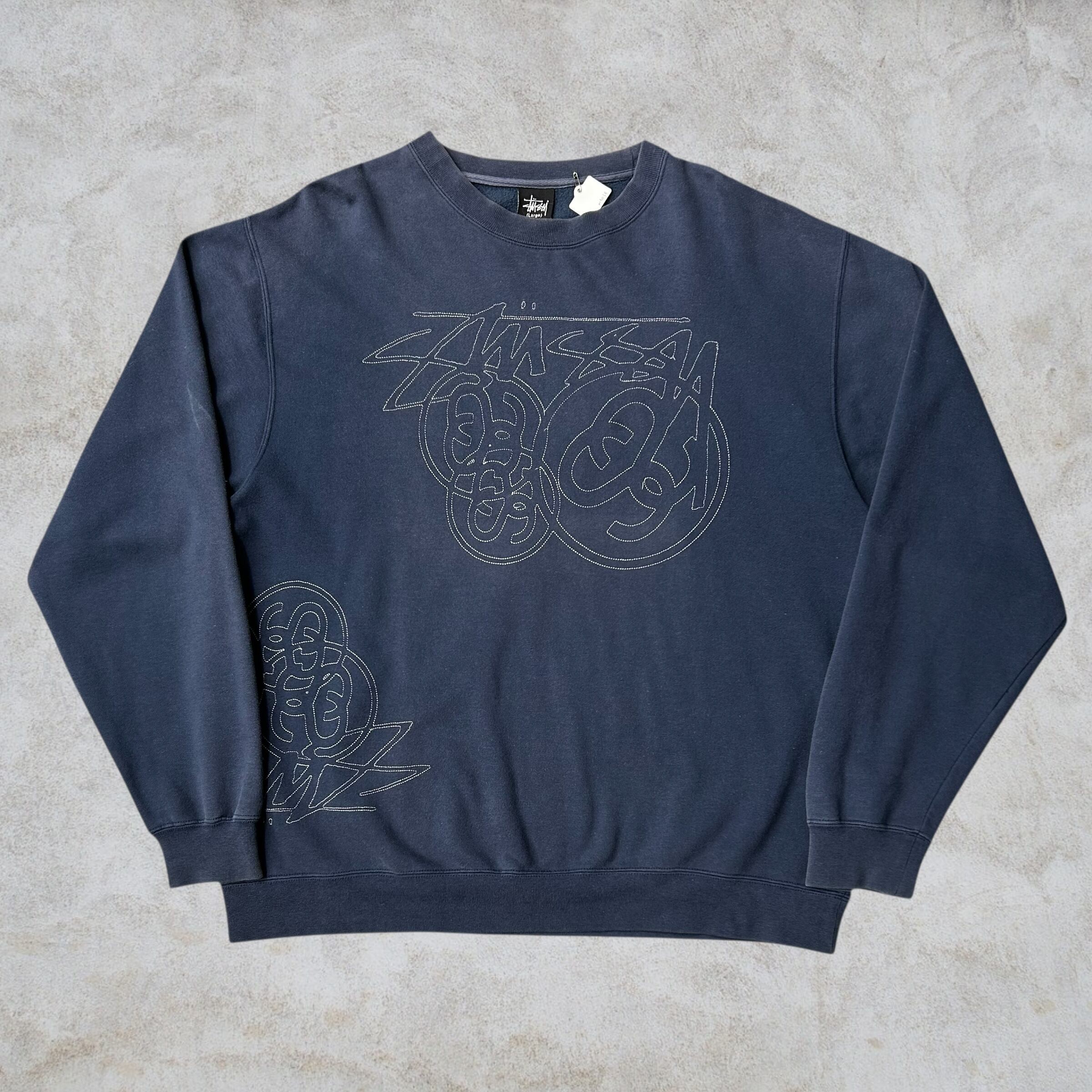ア*ジ様 推定90s 白タグ　USA製 old stussy スウェット STUSSY Used 90's 初期白タグ Made in USA Old Stussy Crew
