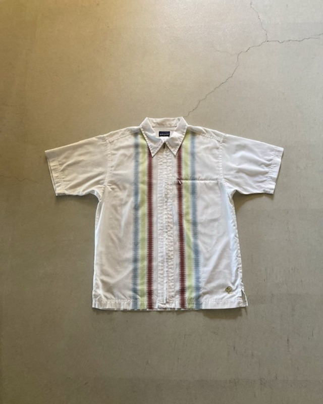 S：00s patagonia rhythm パタゴニア リズム 半袖 ジップアップシャツ 