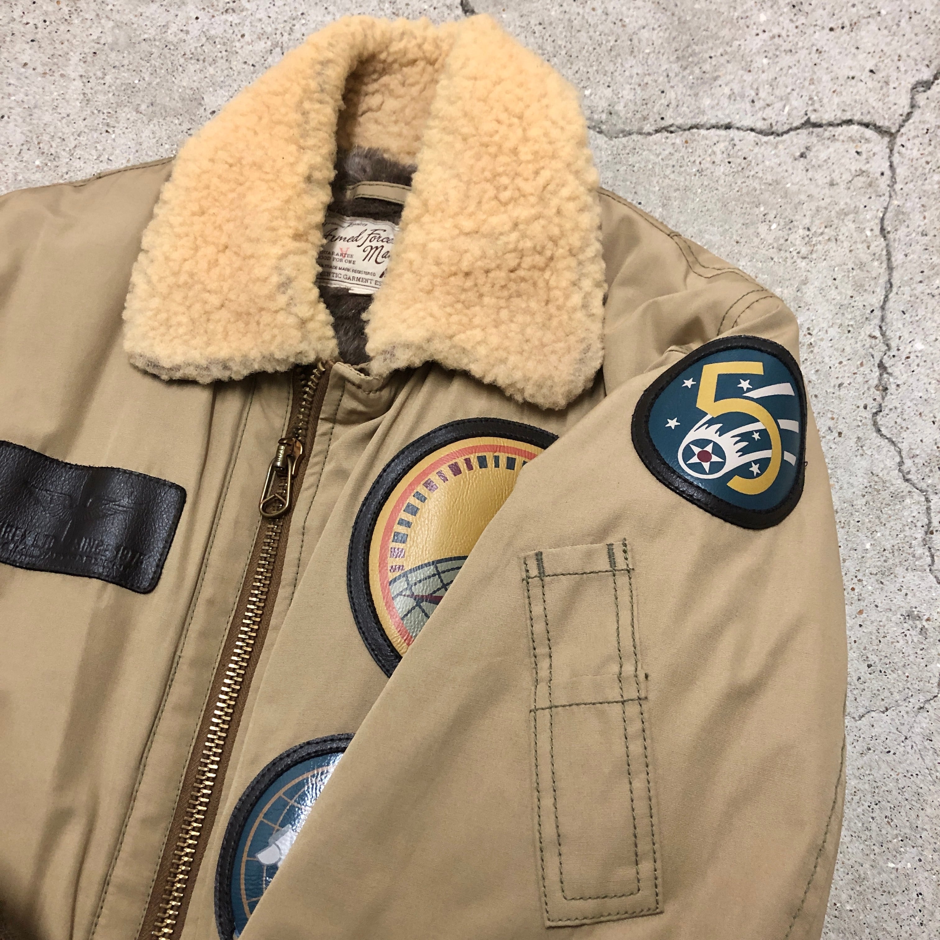AVIREX/B-15/Flight Jacket/L/フライトジャケット/襟ボア/レザー