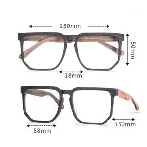 Wood Grain Oversized Glasses -square- / ウッド グレイン オーバーサイズ メガネ -スクエア-　