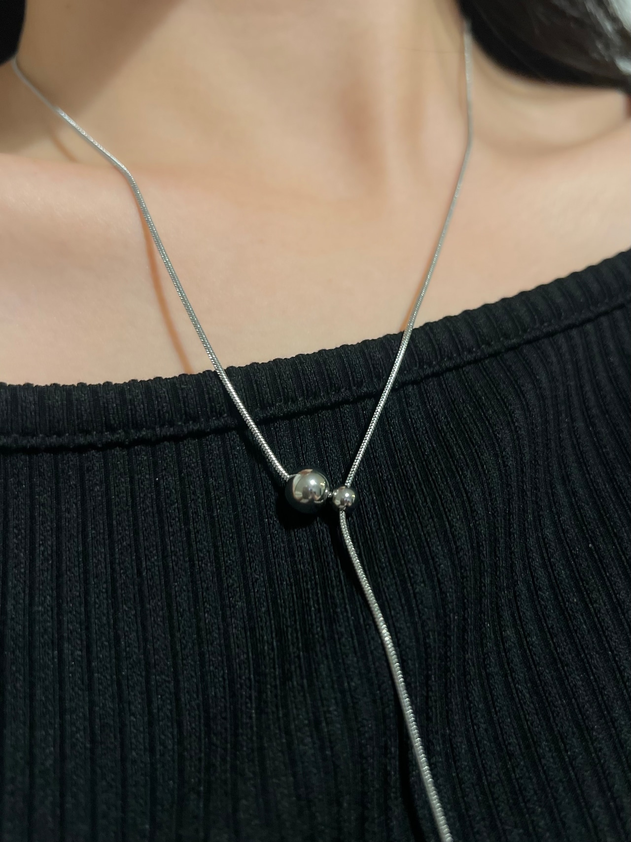 2way ball long necklace