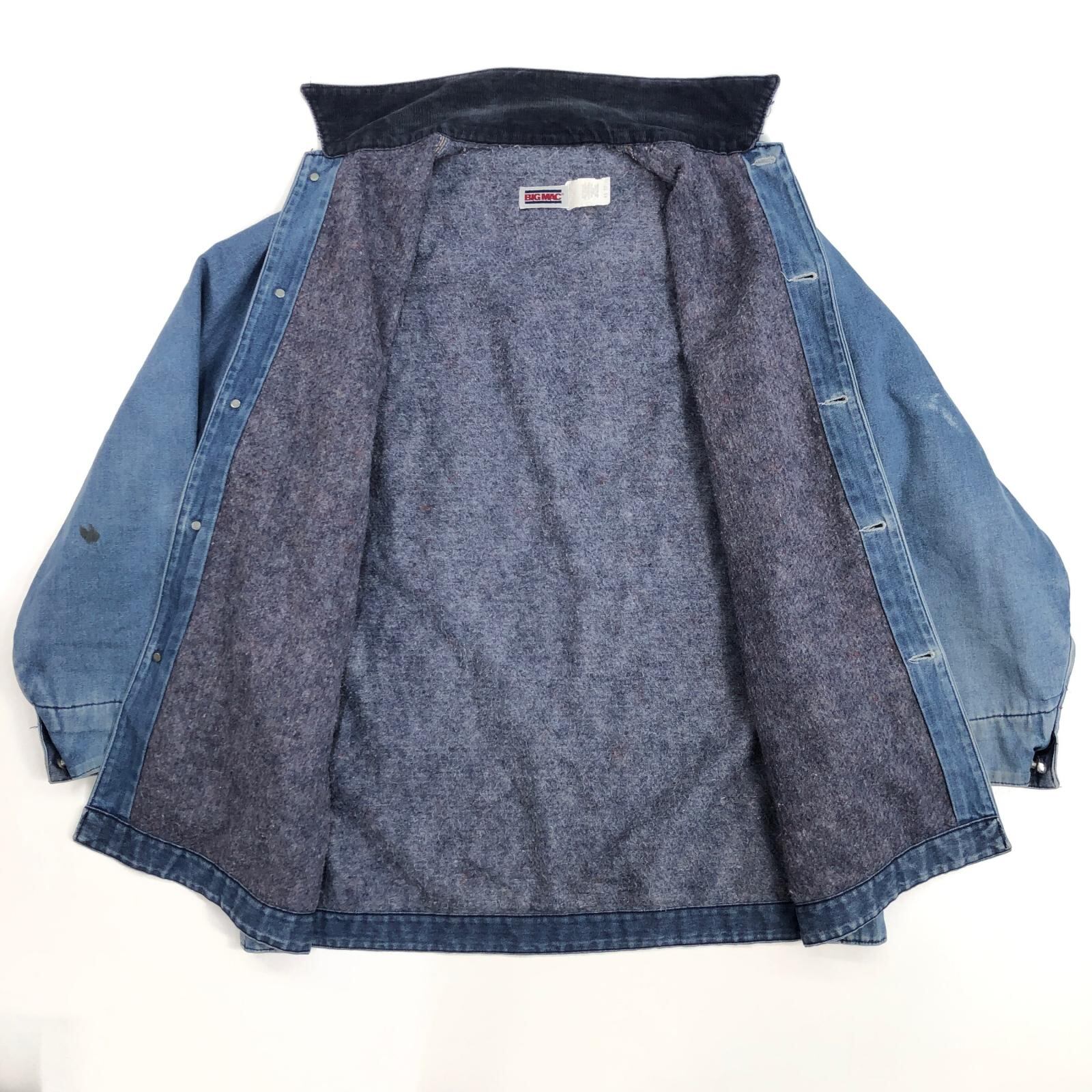 BIG MAC ビッグマック カバーオール 80年代 デニム 襟コーデュロイ 裏