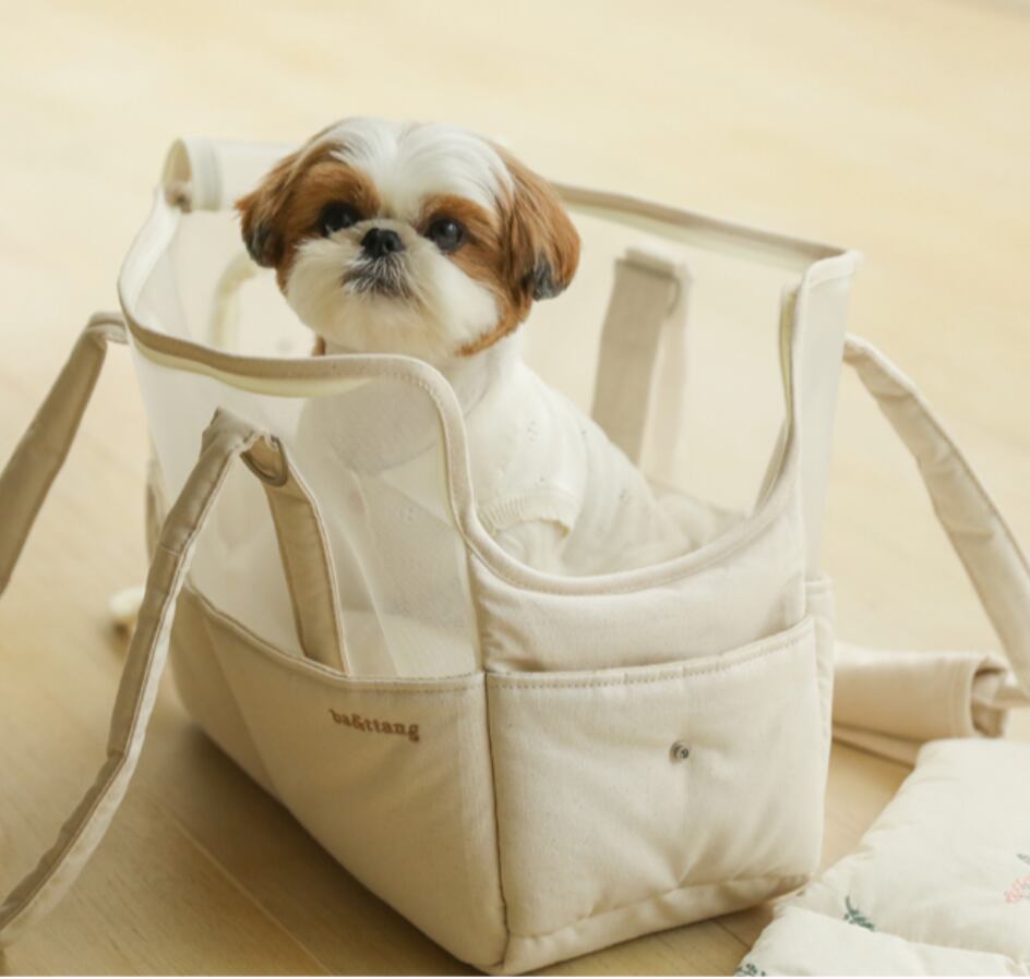 L/即納【ba&ttang】mesh two in one shoulder bag (ivory)